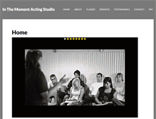 Tablet Screenshot of inthemomentacting.com